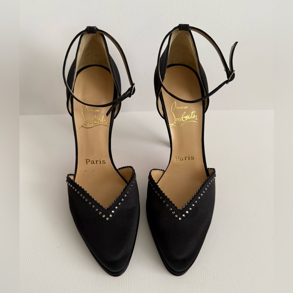Christian Louboutin Crystal Embellished Red Bottom Pumps